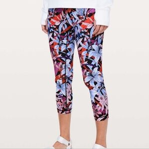 Lululemon Wunder Under Hi-Rise Crop Leggings Lush Lillies Multi Full On Luxtreme